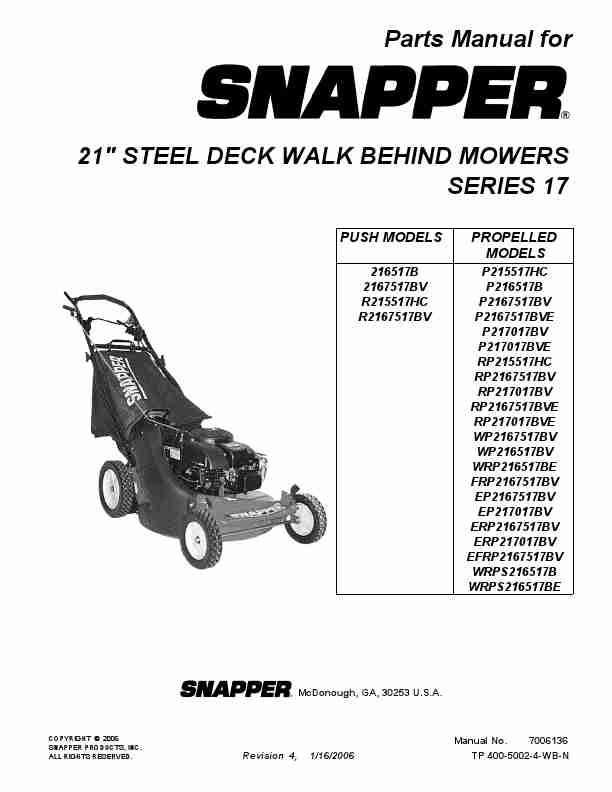 Snapper Lawn Mower EP217017BV-page_pdf